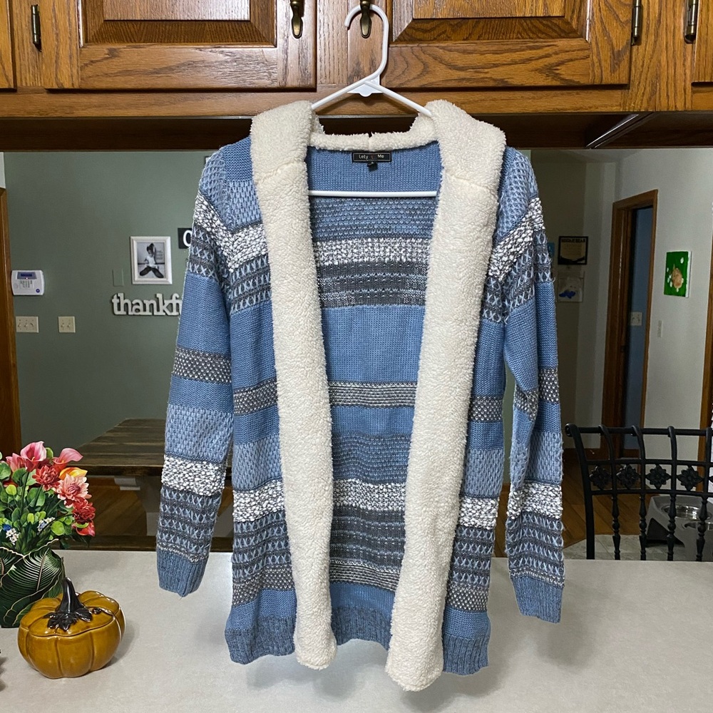 Cozy Blue and Gray Women's Sweater